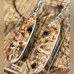 Red Jasper Earrings “The Breakaway Stone”